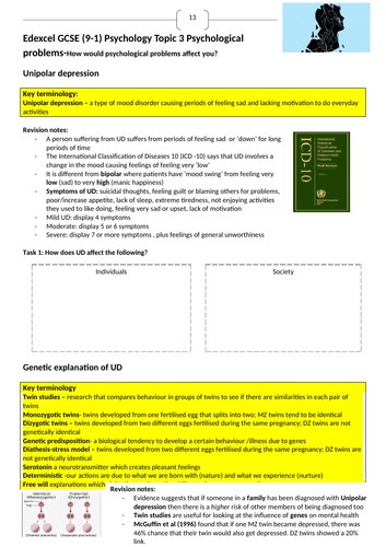 Edexcel 9-1 GCSE Psychology Topic 3 revision guide