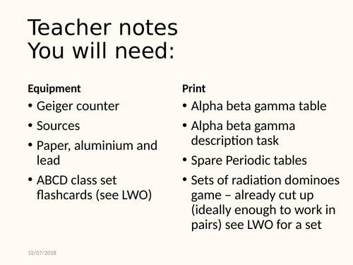 Atomic Structure Lesson 3&4 - Radioactive Decay