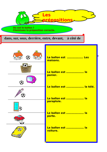 Prepositions | Teaching Resources