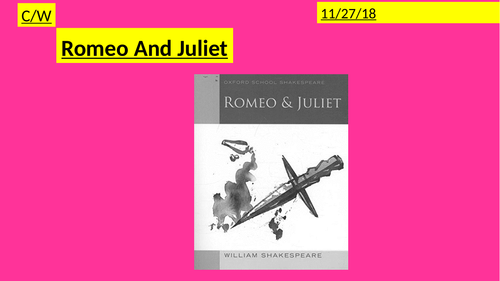 SOW- Romeo & Juliet