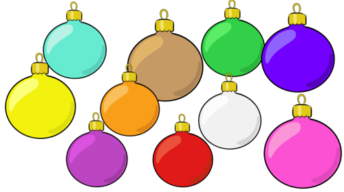 Christmas Baubles and Tree- Cliparts Creator Kit-Personal or Commercial Use- FREE ADD-ON