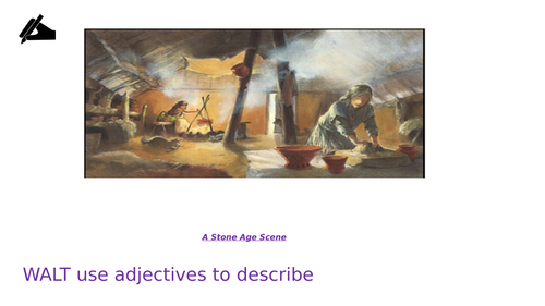 Stone Age descriptive writing lesson
