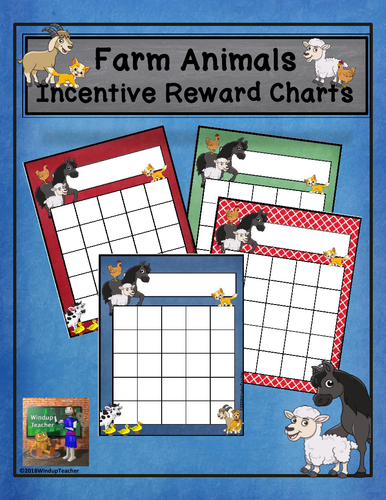 Farm Animals Incentive Reward Sticker Charts