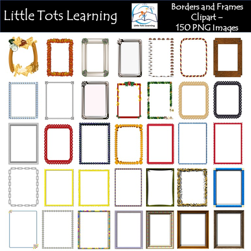 Page Borders and Frames Clipart - Personal and Commercial Use