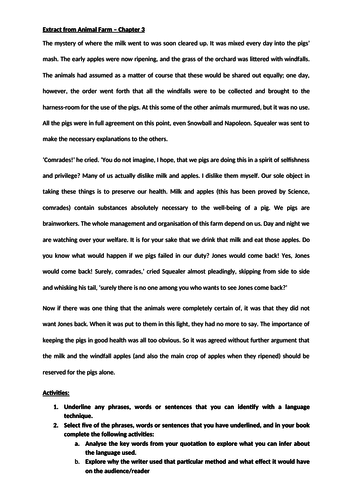 Animal Farm - Chapter 4