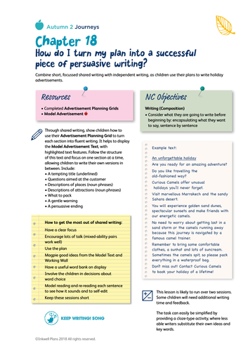 Writing to Persuade: Writing a Holiday Advertisement