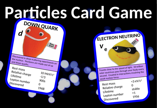 Fundamental Particles Card Game (quarks, leptons etc)