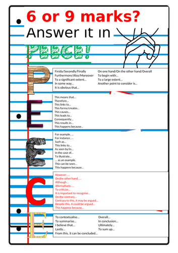 PEECE Paragraph Structure for GCSE Geography