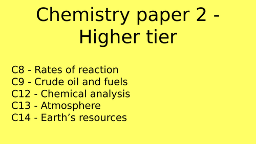 AQA Combined Science Chemistry Paper 2 Flashcards