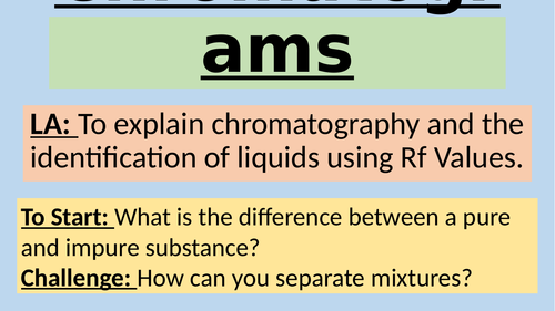 AQA Topic - Chemical Analysis C10