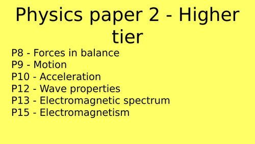 AQA Combined Science Physics Paper 2 Flashcards
