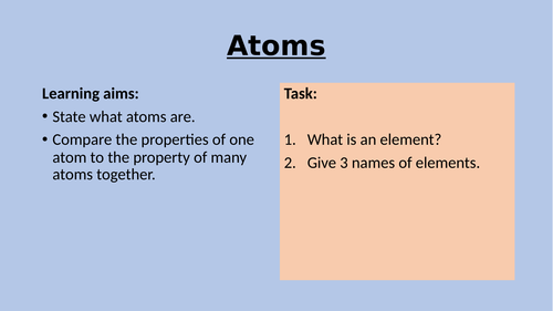 KS3 Atoms