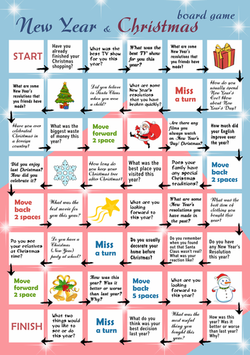 New Year & Christmas  board game