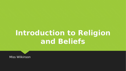 Defining Religion - Introduction to Beliefs