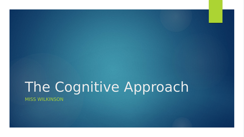 The Cognitive Approach - First Lesson (AQA A-Level Psychology)