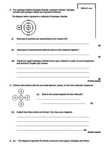 Covalent Bonding | Teaching Resources