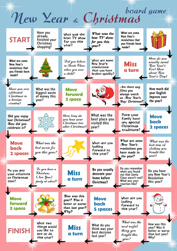 New Year & Christmas board game