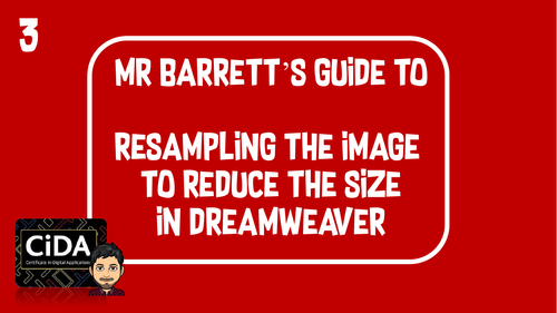 Resampling Images in Dreamweaver