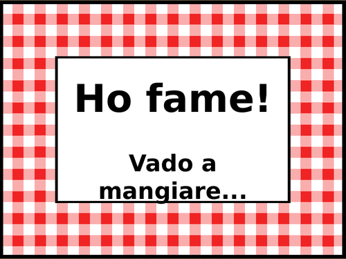 Cibi (Food in Italian) Ho fame Activity