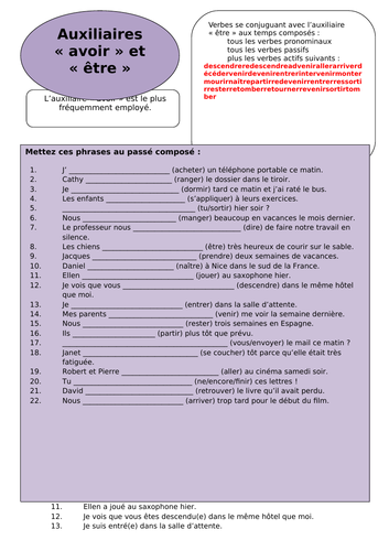 Revision and Practice of all main tenses for GCSE students
