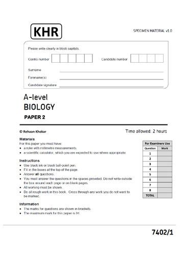 aqa-a-level-biology-self-made-paper-2-teaching-resources