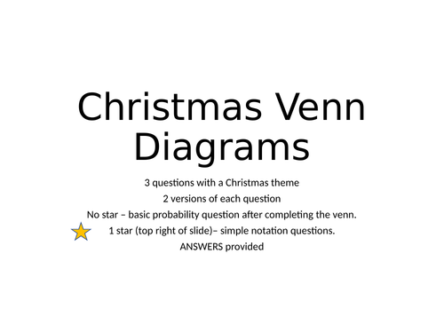 Christmas Venn Diagrams