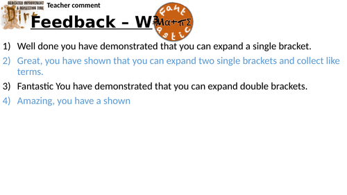 Expanding single and double brackets, Sprint Assessment, AFL, Dirt