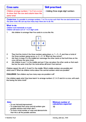 Add 3 numbers using number facts and doubles - Problem-Solving Investigation - Year 1