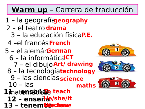 Spanish GCSE - Obs lesson - School - 3rd person opinions - present tense