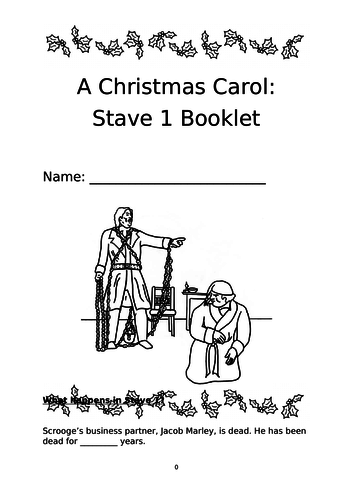 A Christmas Carol - Stave 1 Booklet