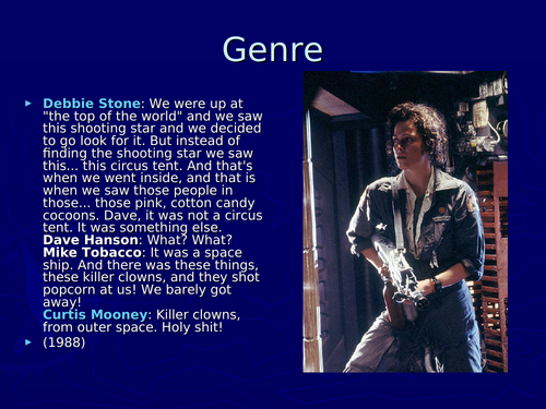 A Defintion of  Genre with examples in a lovely powerpoint