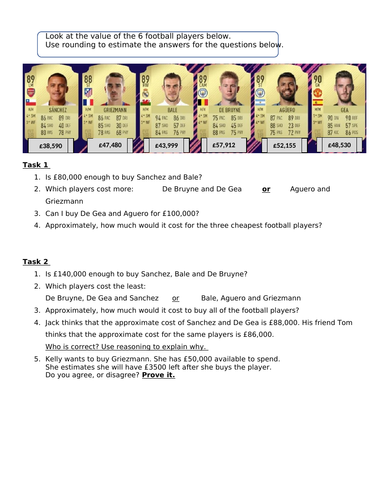 Use rounding to check answers to word problems and calculations  - worksheets and challenges - Y5