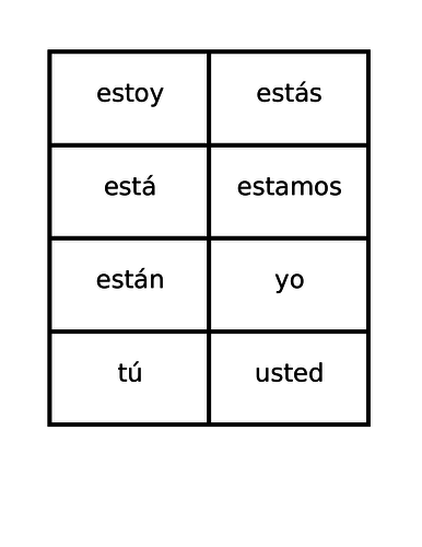 Spanish Verb Conjugator Cards