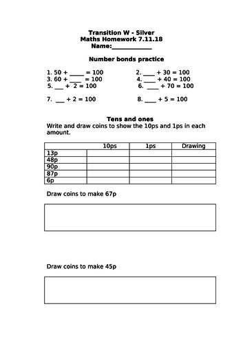 maths homework year 2