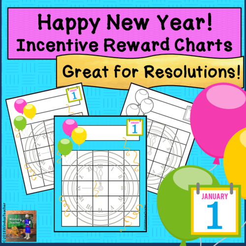 Happy New Year! Incentive Reward Sticker Charts