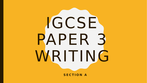 Cambridge IGCSE Directed Writing