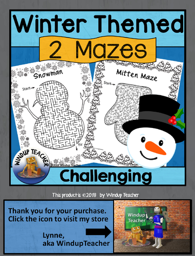 snowman-maze-teaching-resources