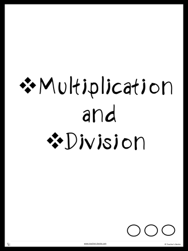Multiplication and Divisions - Grade 2 Upwards