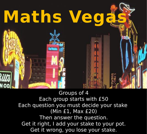 Maths vegas for Christmas - GCSE questions