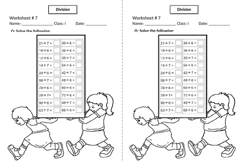 division worksheet teaching resources