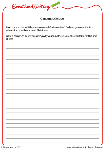 Creative Writing Exercise - Christmas Colours