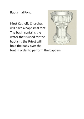 Symbols of Infant Baptism in the Catholic Church