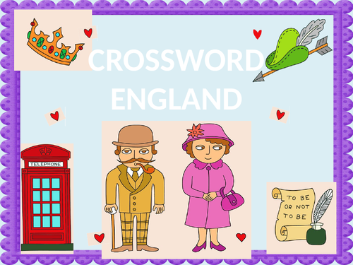 Famous landmarks of England. Crossword.