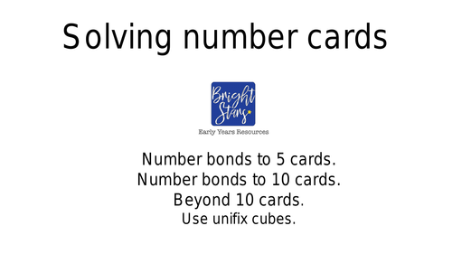 Solving Addition Number cards