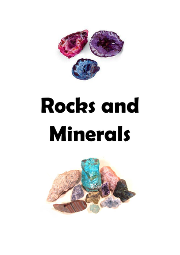 Rocks and minerals - 3 level worksheet
