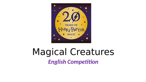 Harry Potter Competition - English