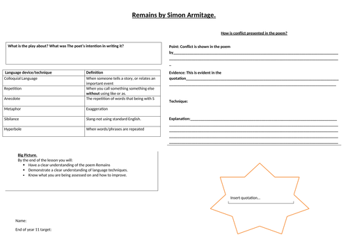 Remains-Poetry Revision