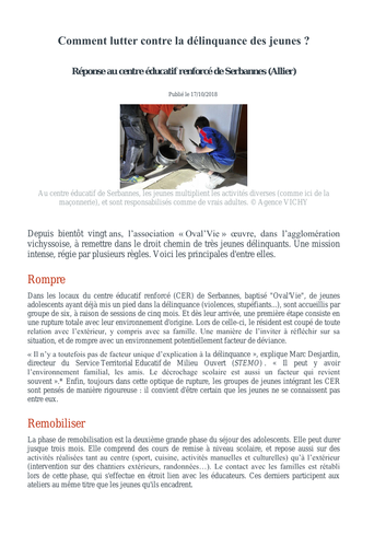 Comment lutter contre la délinquance des jeunes ?