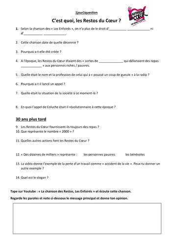 Les Restos du Coeur et les Enfoirés