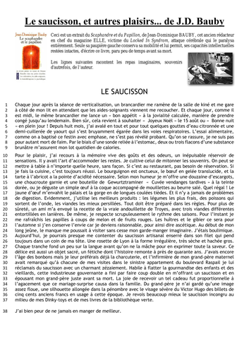 Extrait de "Le Scaphandre et le Papillon"